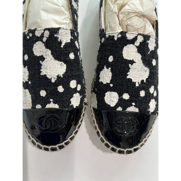 Chanel Espadrilles in Black Paint Splatter - Picture 3 of 8